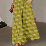 Polka Dot Print Trousers Fashion Loose Elastic Waist Wide-leg Pants Women's Clothing