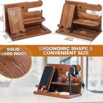 Solid Wood Phone Stand & Storage Rack
