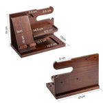 Solid Wood Phone Stand & Storage Rack