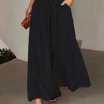 Polka Dot Print Trousers Fashion Loose Elastic Waist Wide-leg Pants Women's Clothing