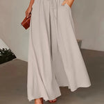 Polka Dot Print Trousers Fashion Loose Elastic Waist Wide-leg Pants Women's Clothing