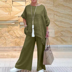 Women's Clothing Cotton And Linen Fashion Casual Plus Size Asymmetric Long-sleeve Suit