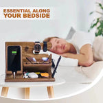 Solid Wood Phone Stand & Storage Rack