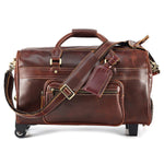 Leather Retro Portable Travel Bag For Men